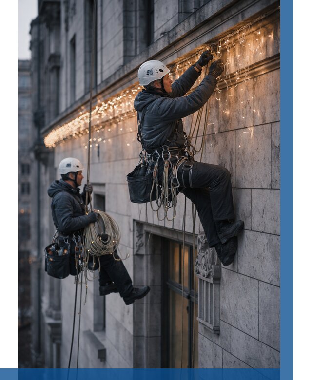 Монтаж новогодней иллюминации в Павлове от 8616 р. | ВЫСОТНИК-Пвв