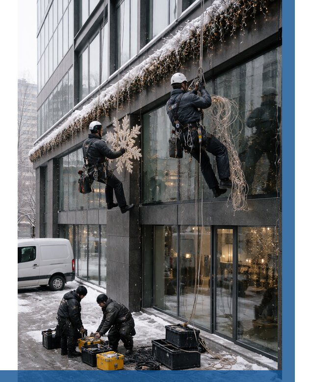 Демонтаж новогоднего оформления в Павлове от 5575 р. | ВЫСОТНИК-Пвв