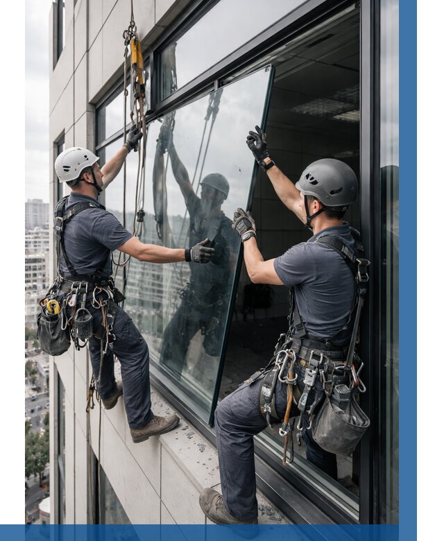 Замена стеклопакетов на высоте в Павлове от 5575 р. | ВЫСОТНИК-Пвв