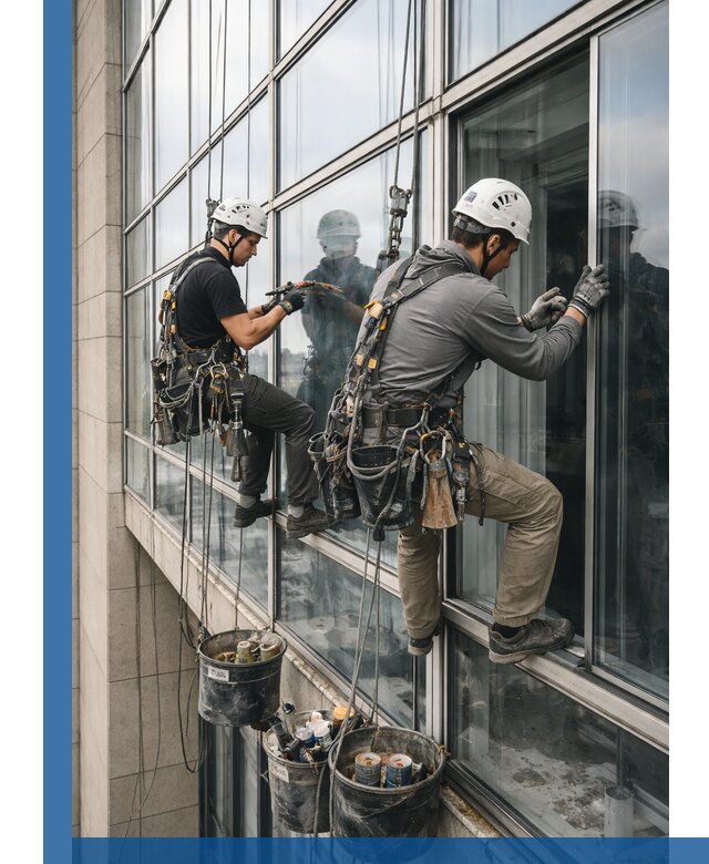 Ремонт витражных конструкций и фасадного остекления в Павлове