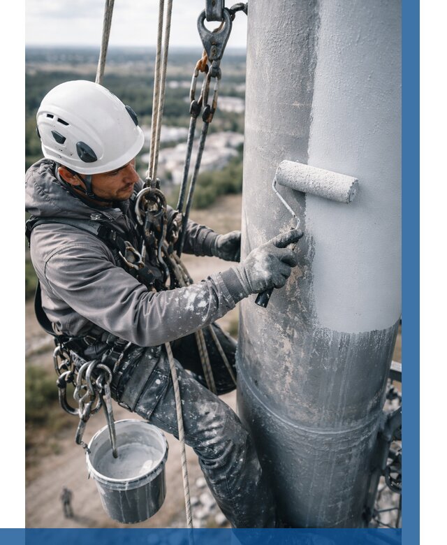 Покраска мачт связи под ключ в Павлове от 862 р. | ВЫСОТНИК-Пвв