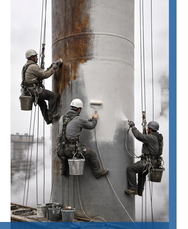 Покраска дымовых труб в Павлове от 8616 р. | ВЫСОТНИК-Пвв