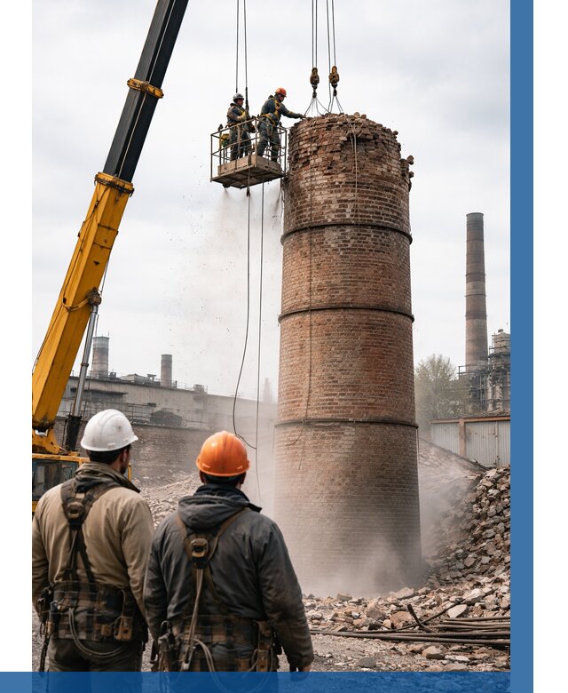 Демонтаж дымовой трубы в Павлове от 91233 р. | ВЫСОТНИК-Пвв, смета