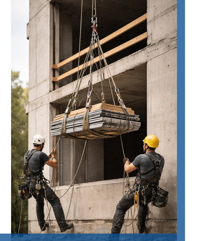 Подъем материала на этаж веревками в Павлове от 1521 р. | ВЫСОТНИК-Пвв