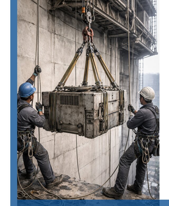 Такелажные работы на высоте, подъем и монтаж грузов в Павлове