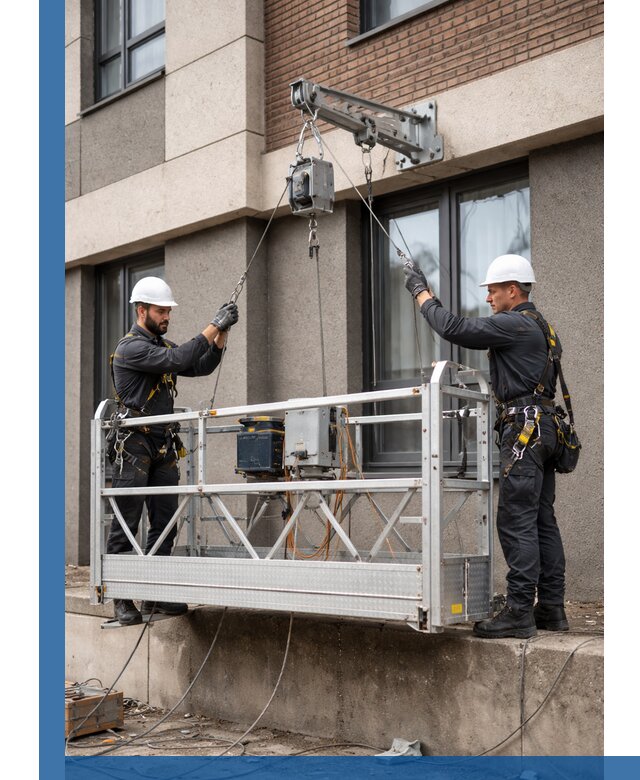 Монтаж и подъем фасадной люльки в Павлове с гарантией безопасности