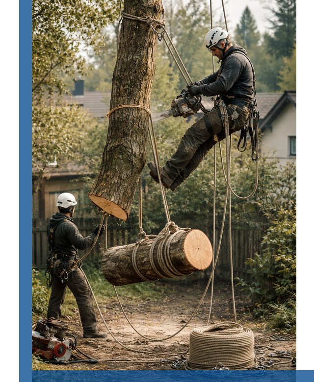 Валка деревьев частями в Павлове, безопасно и аккуратно
