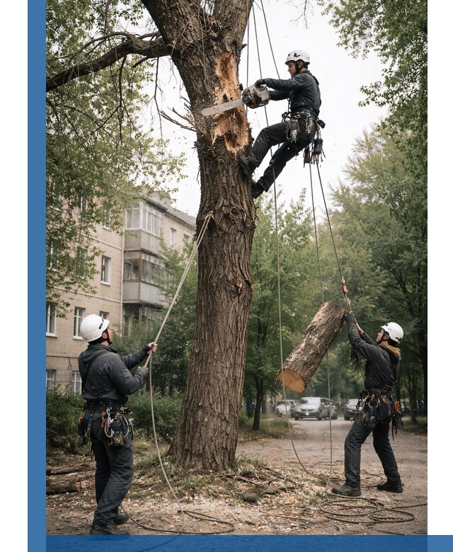 Срочное удаление аварийных деревьев в Павлове с гарантией безопасности