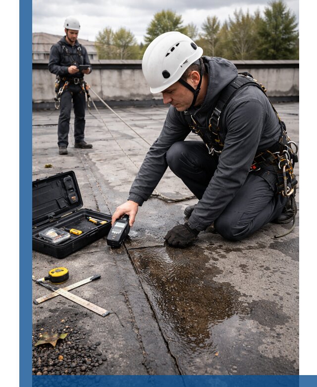 Обследование кровли на протечки и выявление дефектов в Павлове