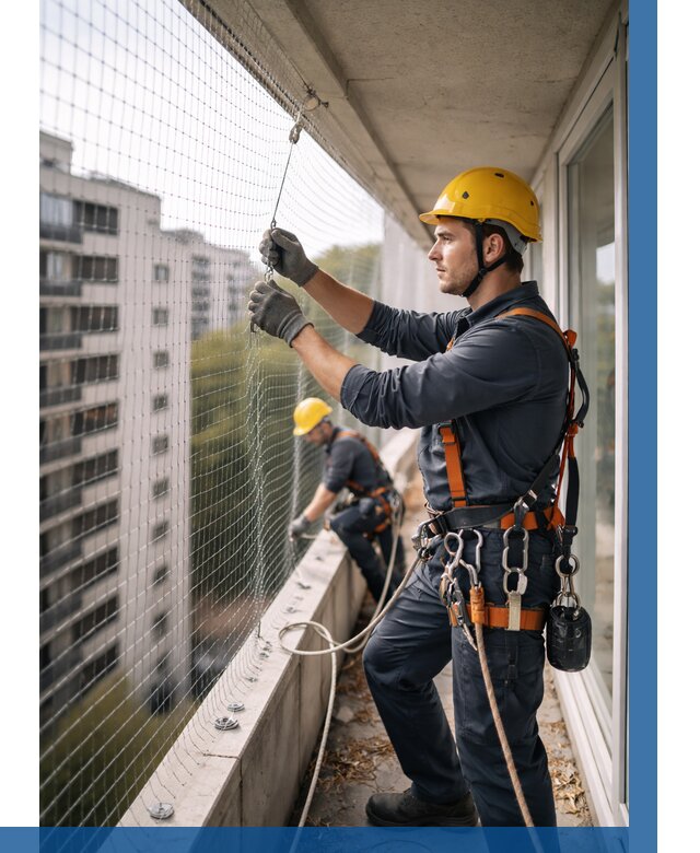 Монтаж сетки от птиц в Павлове от 4562 р. | ВЫСОТНИК-Пвв